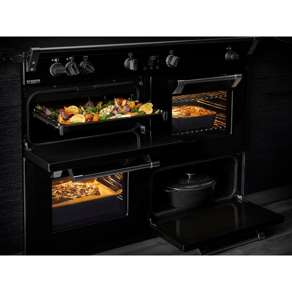 110cm Dual Fuel Stoves Range Cooker, Grey, A Rated - RCA RICH 110DF ANT - London Houseware - 10