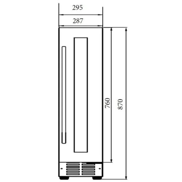 SIA WC30SS - 19 Bottle Stainless Steel Under Counter Wine Cooler - London Houseware - 8