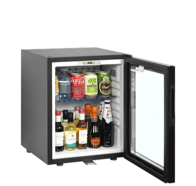 Tefcold TM35GC Black Double Glass Door Mini Bar Fridge – 35L Capacity